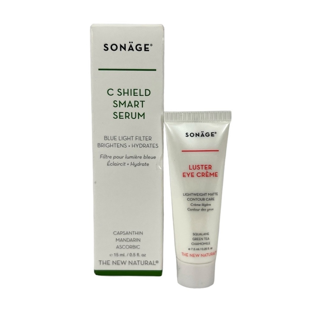 2 Pc Sonage Vitamin C Shield Smart Serum Bluelight Protection + Luster Eye Creme